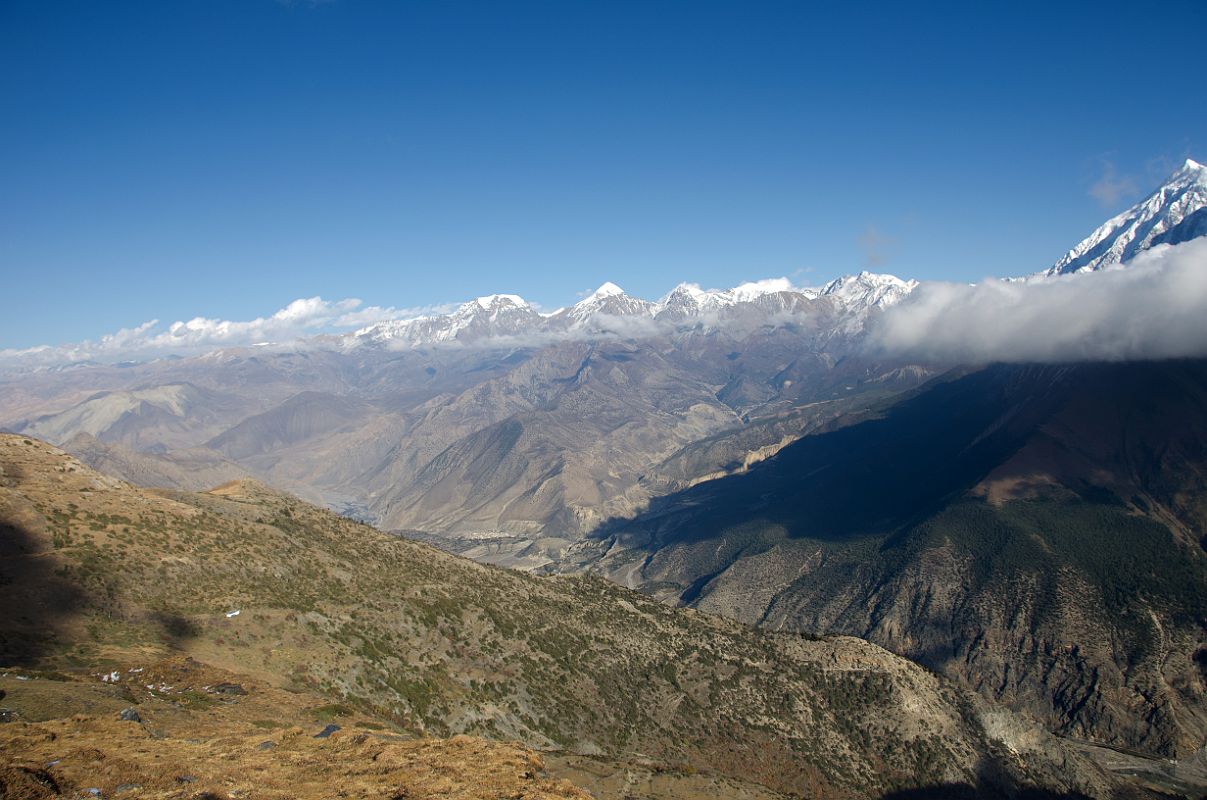 09 Yakawa Kang, Khatung Kang, Valleys Leading To Thorung La And Mesokanto La, Tilicho Peak Afternoon From Yak Kharka Around Dhaulagiri 